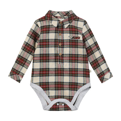 Me & Henry Jasper Woven Onesie