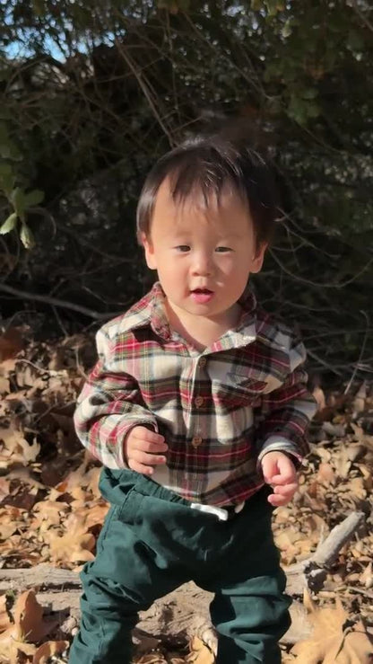 Me & Henry Jasper Woven Onesie