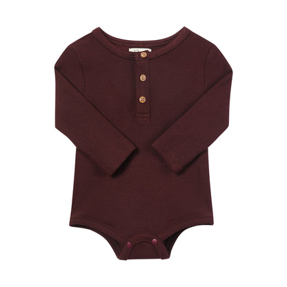Me & Henry Aynor Henley Onesie