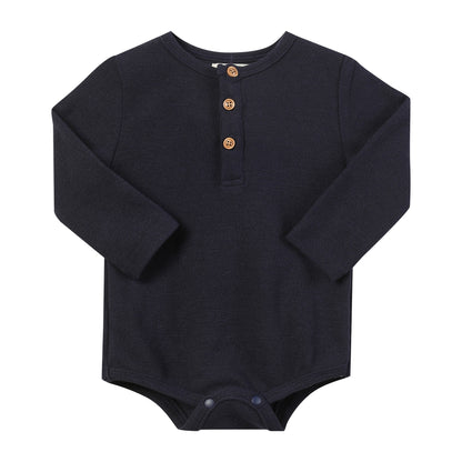 Me & Henry Aynor Henley Onesie