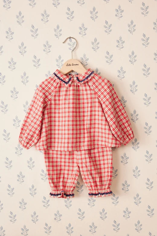 Hello Simone Mignon baby pants Check Christmas