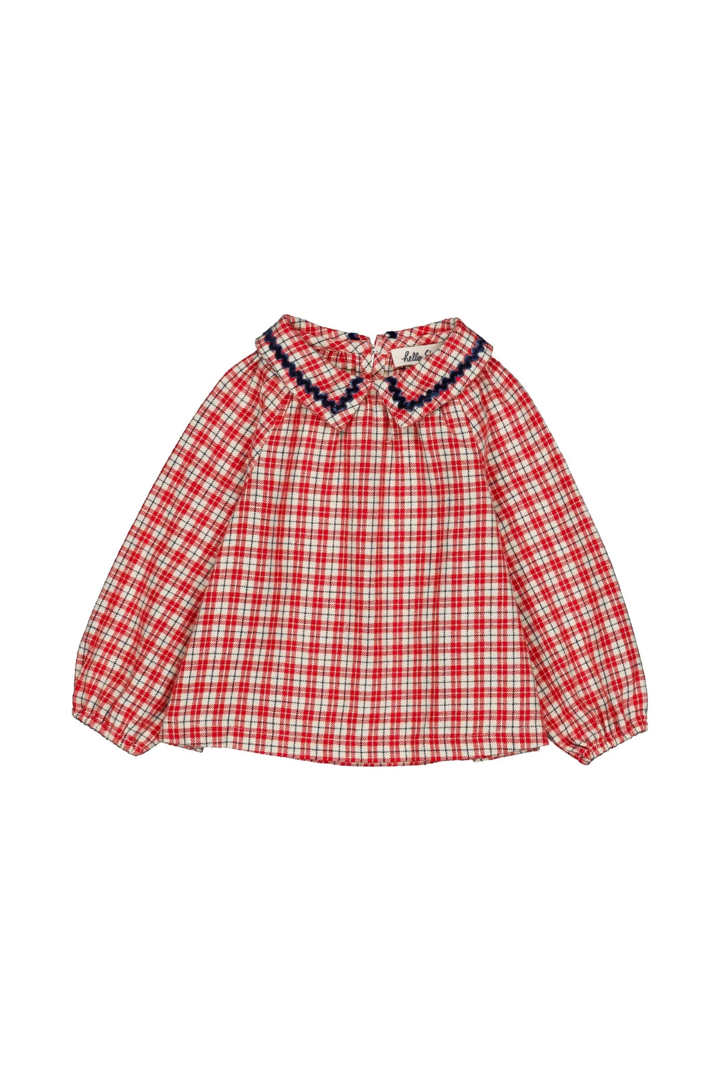 Hello Simone Paloma baby blouse Check Christmas