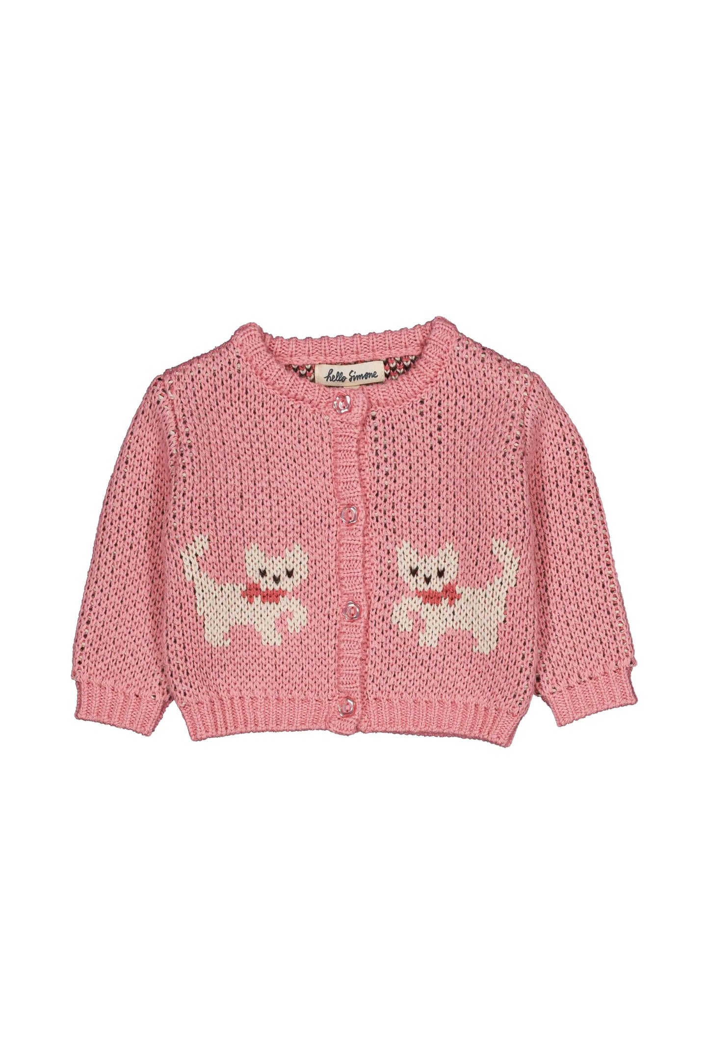 Hello Simone Jeannette baby cardigan Kitty Pale Rose