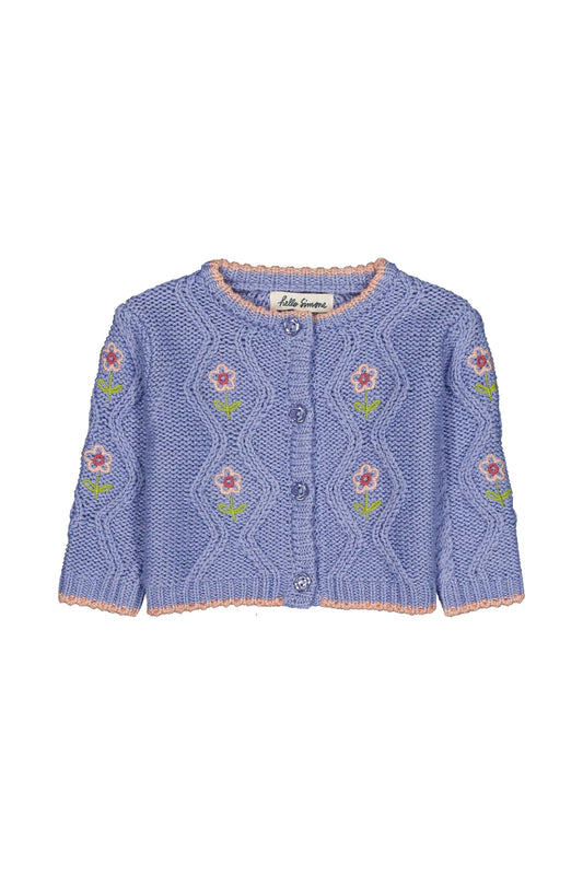 Hello Simone Jeannette cable knit cardigan Light blue