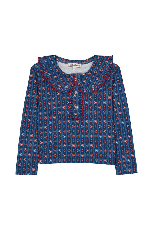 Hello Simone Matou top Wavy Navy