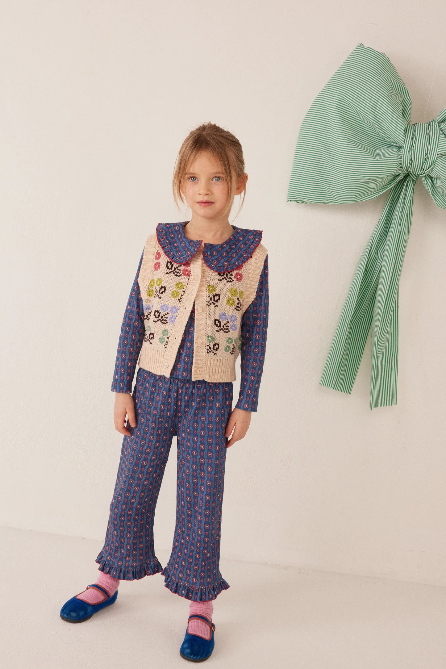 Hello Simone Matou top Wavy Navy