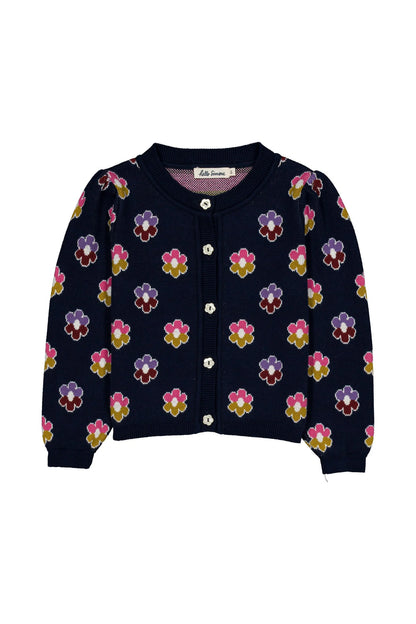 Hello Simone Lison cardigan Rainbow Flower