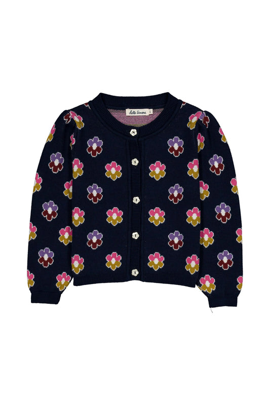 Hello Simone Lison cardigan Rainbow Flower