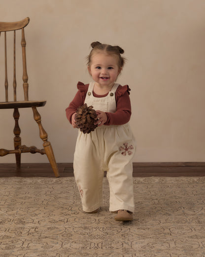 Rylee + Cru Wide Leg Overall Daisy Patches