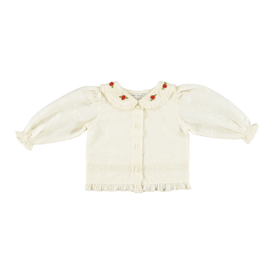Bebe Organic Anita Baby Blouse - Heart Lace