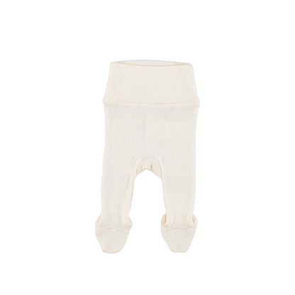 Bebe Organic Bebe Footed Legging - Natural Pointelle
