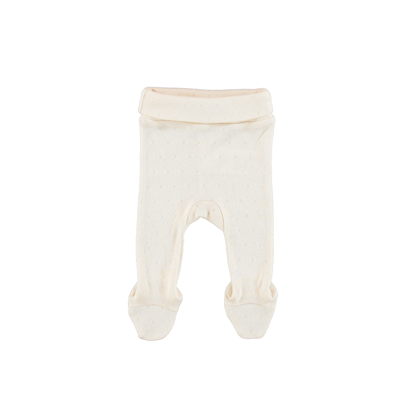 Bebe Organic Bebe Footed Legging - Natural Pointelle