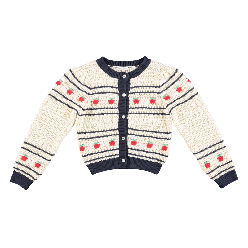Bebe Organic Daisy Apple Cardi