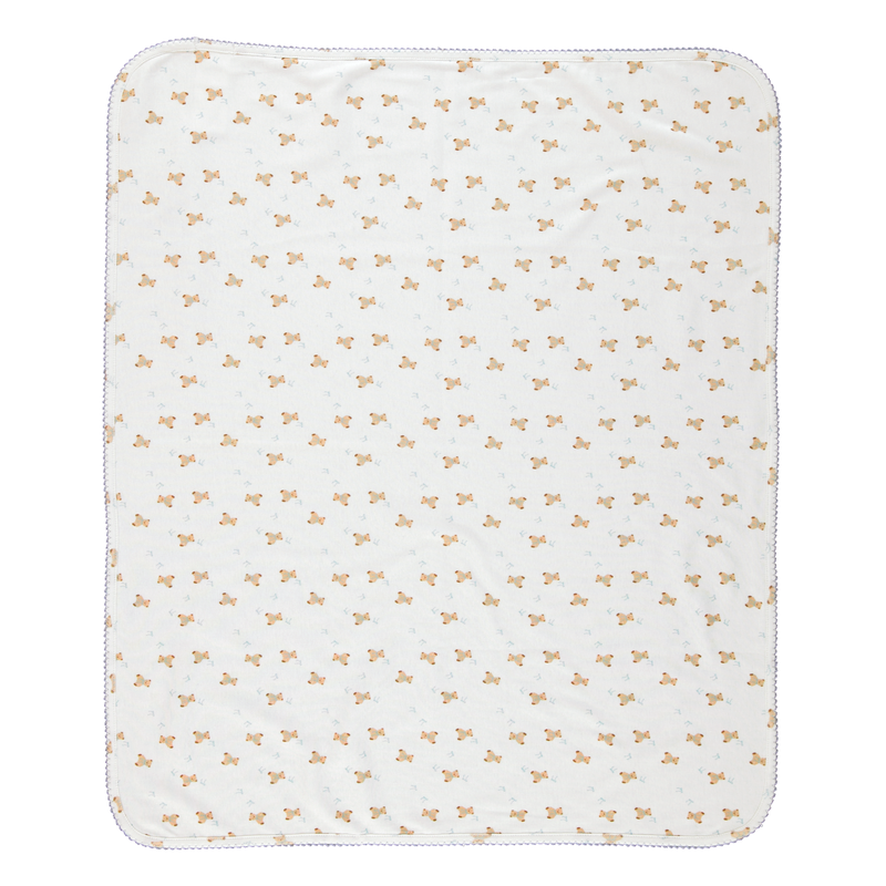 Bebe Organic Ted Blanket - Teddy Blue