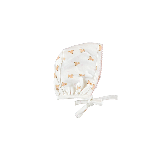 Bebe Organic Bonnet Teddy Pink