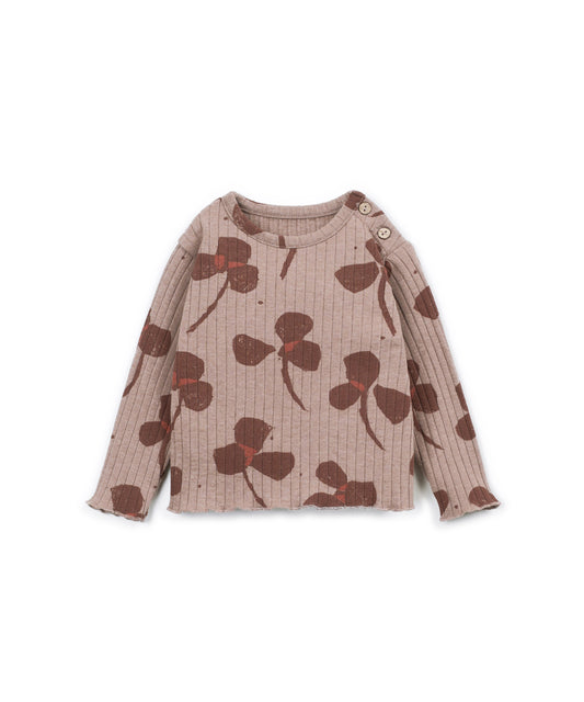Play Up Printed Rib Long Sleeve T-Shirt