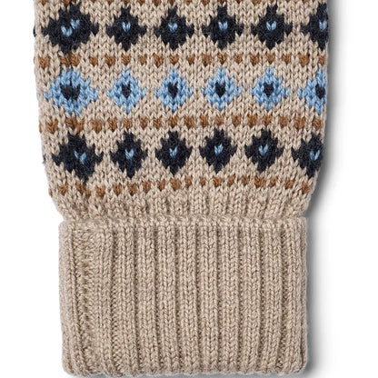 Wheat Jacquard Mittens Haansi