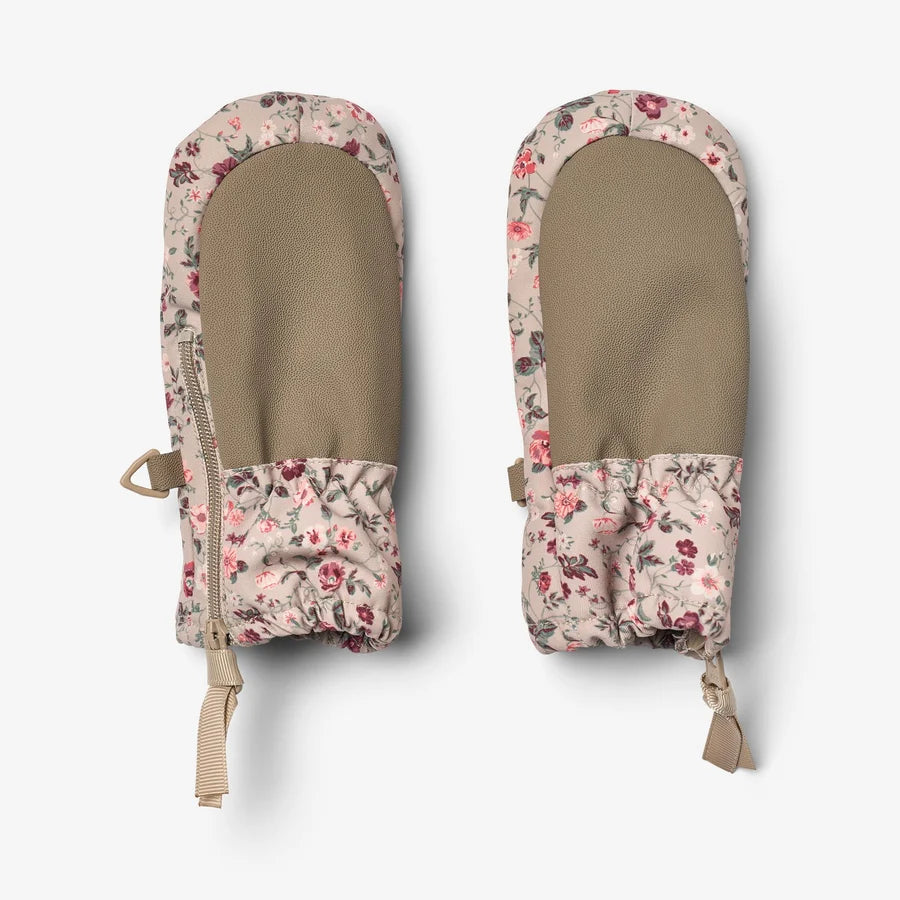 Wheat Technical Mittens Zipper