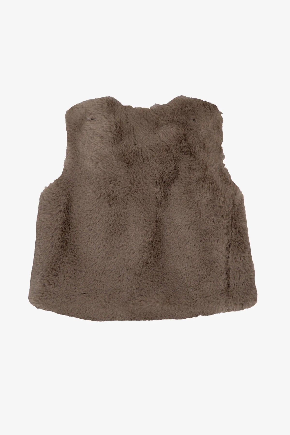 Tartine et Chocolat Gilet Fourrure 1 - Chataigne