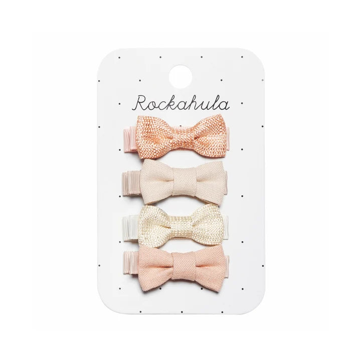 Rockahula Linen Mini Bow Clips