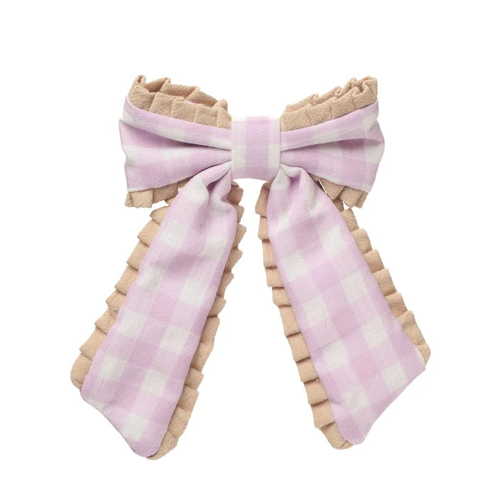 Rockahula Gingham Ruffle Bow Clip
