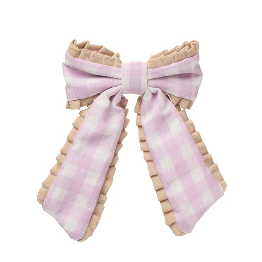 Rockahula Gingham Ruffle Bow Clip