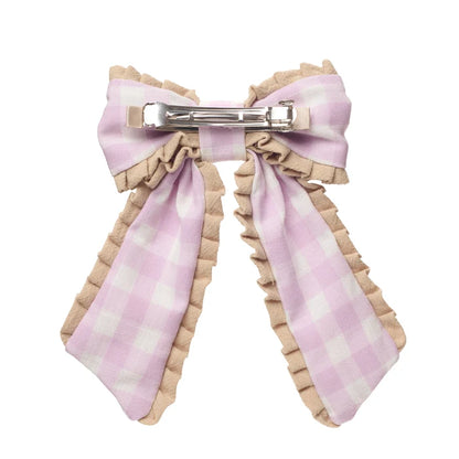 Rockahula Gingham Ruffle Bow Clip