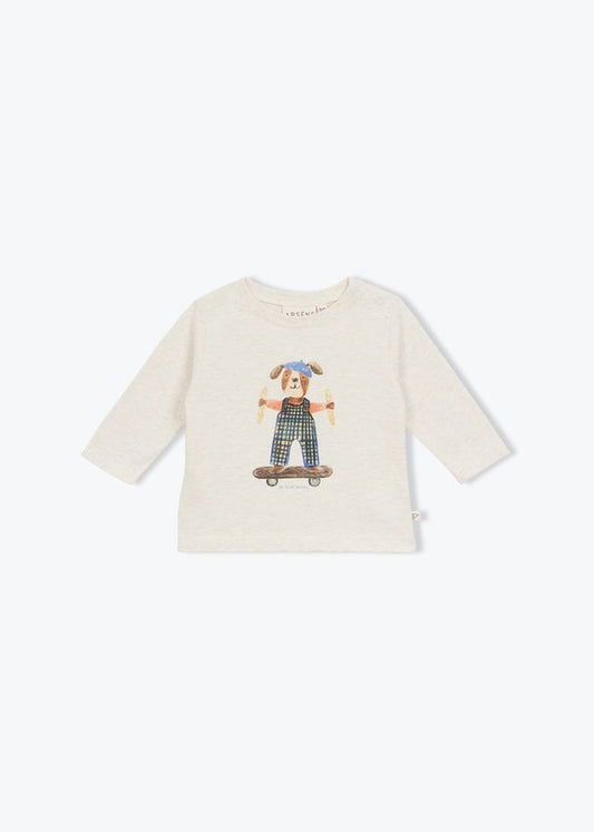 Arsène et les Pipelettes Skate Baby T-Shirt - Heather Sand