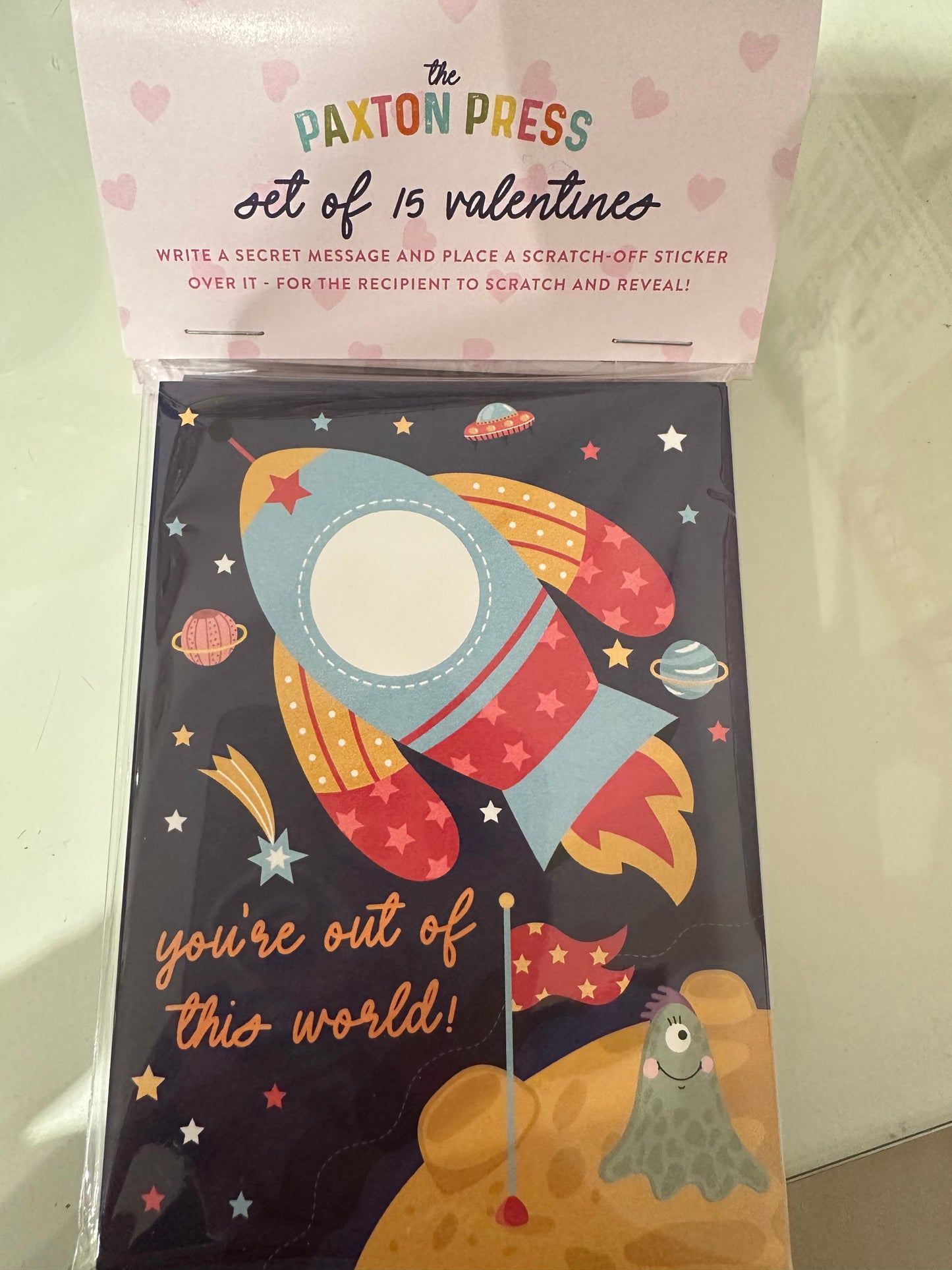 Out of This World Space Scratch-Off Class Valentines