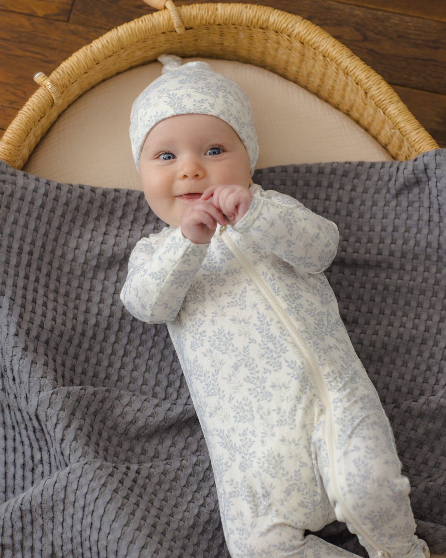 Quincy Mae Bamboo Zip Footie