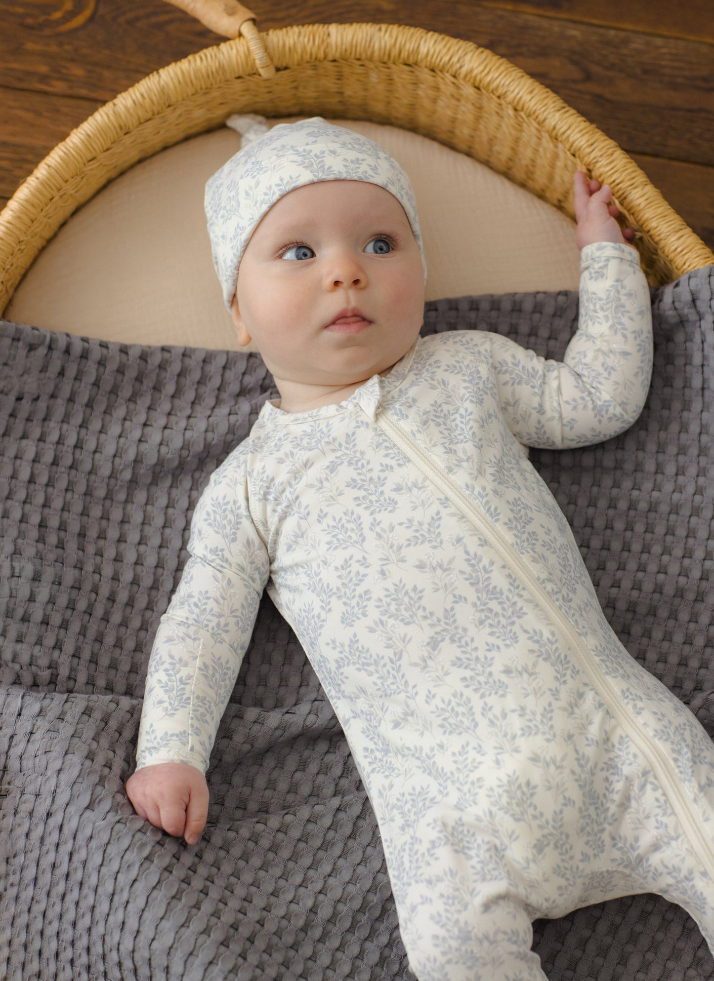 Quincy Mae Bamboo Zip Footie