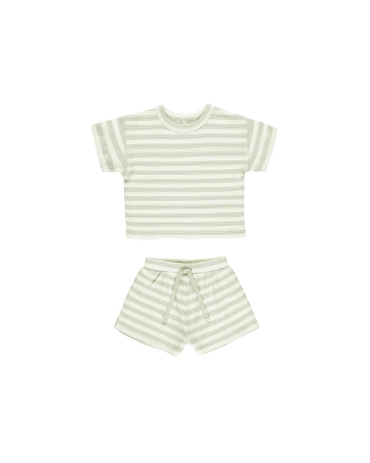 Quincy Mae Waffle Tee + Short Set