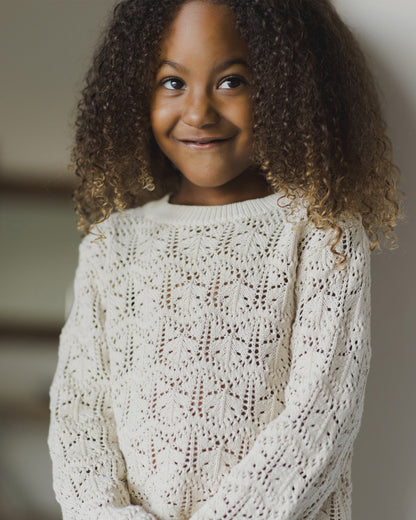 Rylee + Cru Crochet Knit Pullover