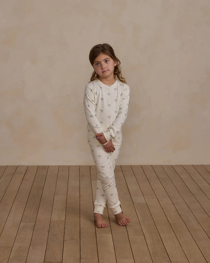 Rylee + Cru Organic Long John Pajama Set