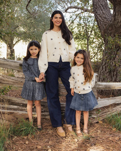 Rylee + Cru Tulip Cardigan Midnight Daisy