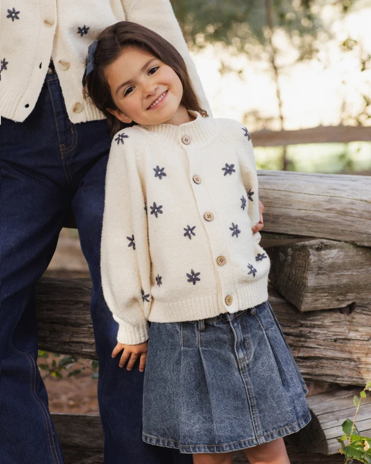 Rylee + Cru Tulip Cardigan Midnight Daisy