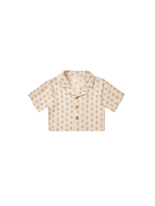 Rylee + Cru Cropped Collared Shirt