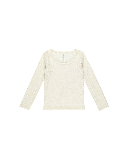 Rylee + Cru Textured Long Sleeve Top