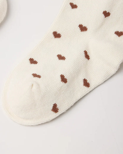 Rylee + Cru Ribbed Tights Mulberry Heart