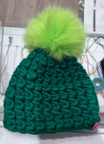 Mischa Lampert Beanie with Fur Pom