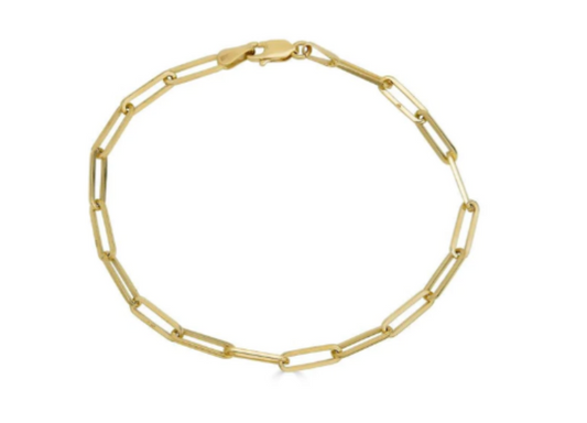 Gold Plated Paperclip Bracelet