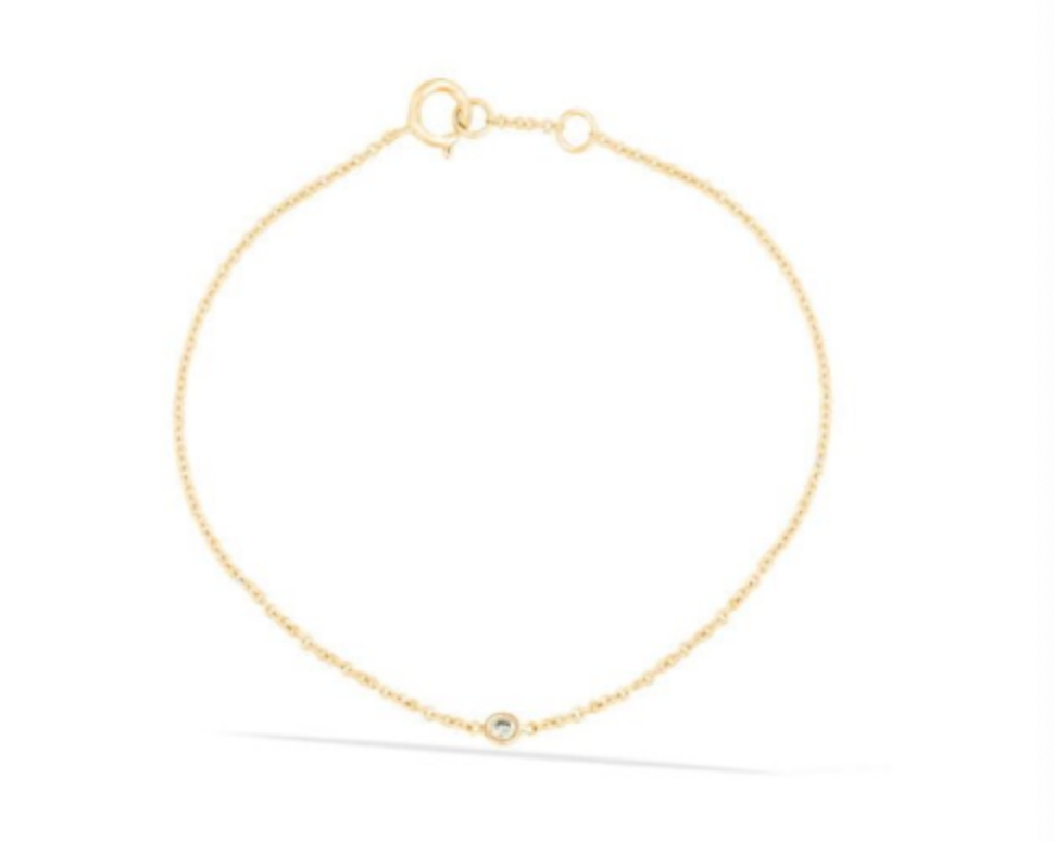 14K Gold Solitaire Diamond Bracelet