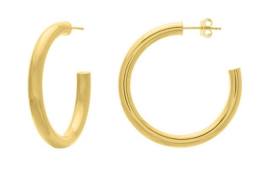 4x50 Gold Plated Hoops