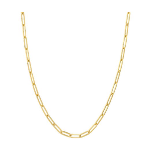 Gold Plated Paperclip Necklace