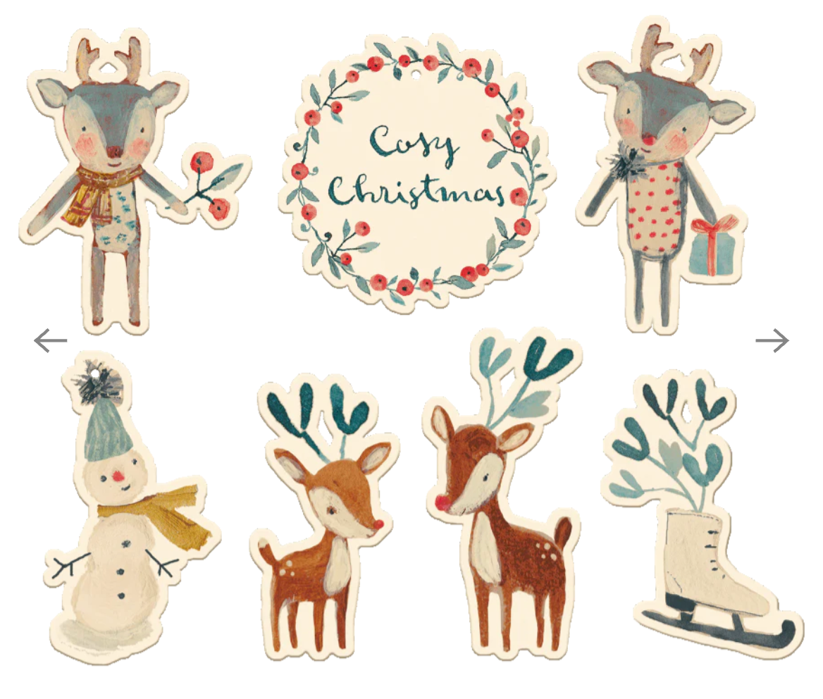 Maileg Cozy Christmas Gift Tags