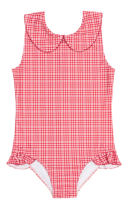 Minnow Girls Rounded Collar One Piece