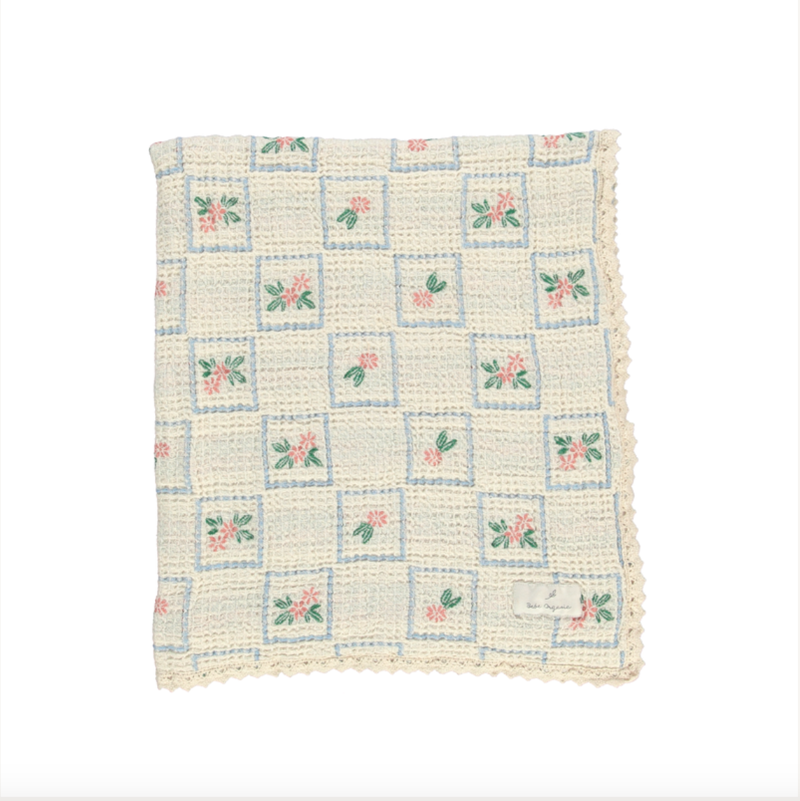 Bebe Organic Framed Flowers Blanket