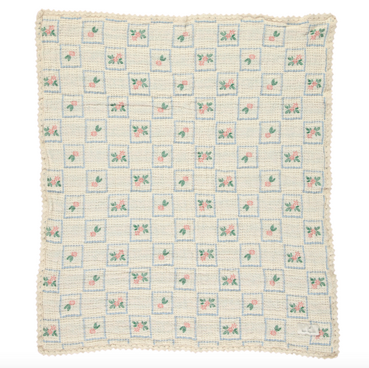Bebe Organic Framed Flowers Blanket