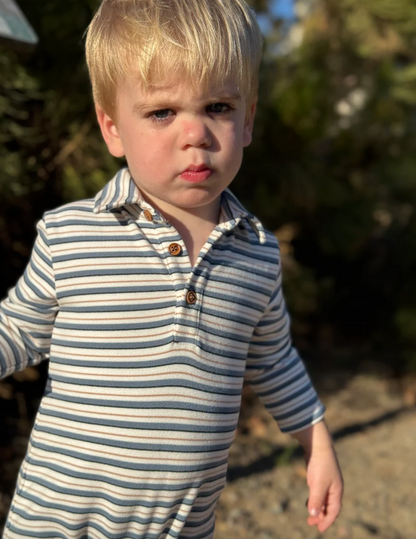 Me & Henry Snuggle Cosy Fabric Polo Romper