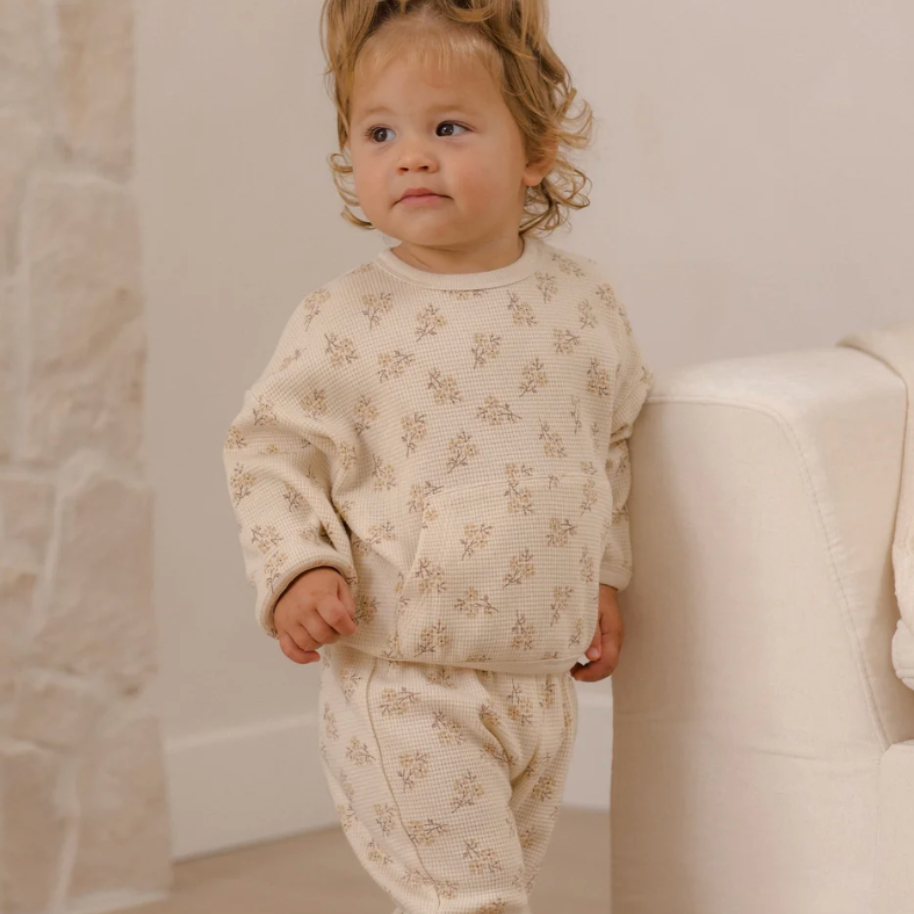 Quincy Mae Waffle Slouch Set Meadow